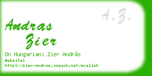 andras zier business card