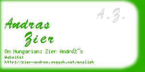 andras zier business card